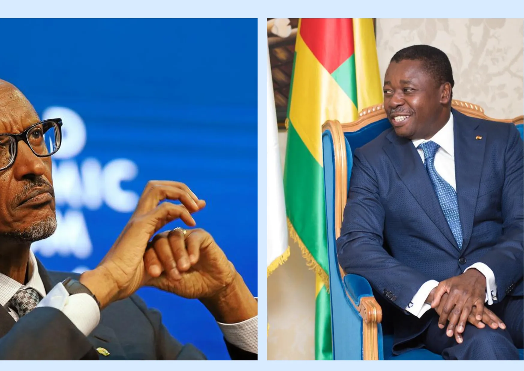 File Photo: Rwandan and Togolese Presidents in frame