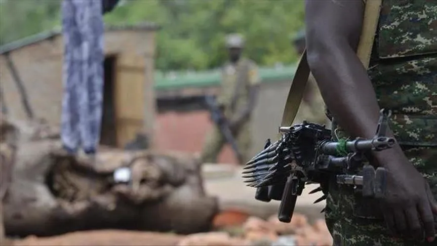 File Photo: An armed bandit with weapon hanging on his shoulder.
